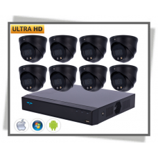 Ip X-security Ultra Hd Videoovervågning Turret Kamera Black Sæt 8